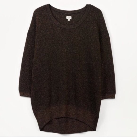 Aritzia Wilfred | Metallic Silk and Cashmere Balzac Sweater - Picture 1 of 7